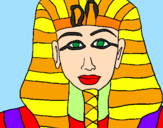 Disegno Tutankamon pitturato su Rachele