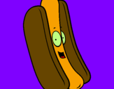 Disegno Hot dog pitturato su GIU-GIU