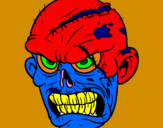 Disegno Zombie pitturato su alessio