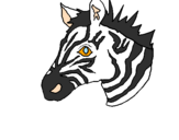 Disegno Zebra II pitturato su silvia