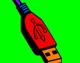 Disegno USB pitturato su fabio