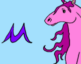 Disegno Unicorno  pitturato su LAVINIA