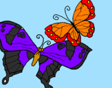 Disegno Farfalle pitturato su SENZA NOME