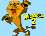 Disegno Madagascar 2 Alex pitturato su stefy