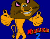 Disegno Madagascar 2 Alex pitturato su FABIO