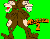 Disegno Madagascar 2 Manson & Phil 2 pitturato su silvia