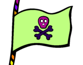 Disegno Bandiera dei pirati pitturato su andrea2007