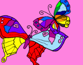 Disegno Farfalle pitturato su Arianna