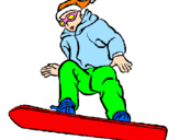 Disegno Snowboard pitturato su ileniav