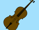 Disegno Violino pitturato su costi