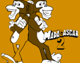 Disegno Madagascar 2 Manson & Phil 2 pitturato su geremy