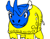 Disegno Rinoceronte  pitturato su JACOPO