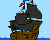 Disegno Barca  pitturato su Benedetta