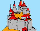 Disegno Castello medievale  pitturato su ANNA