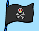 Disegno Bandiera dei pirati pitturato su star