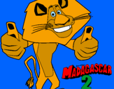 Disegno Madagascar 2 Alex pitturato su awlin