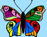 Disegno Farfalla pitturato su andrea
