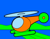 Disegno Piccolo elicottero pitturato su ANDREA