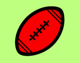 Disegno Pallone da calcio americano II pitturato su cristina