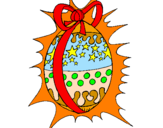 Disegno Uovo di Pasqua brillante pitturato su raisa