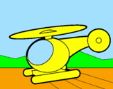 Disegno Piccolo elicottero pitturato su Chicco