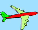 Disegno Aeroplano  pitturato su davide