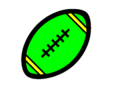 Disegno Pallone da calcio americano II pitturato su giuseppe