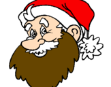 Disegno Faccione Babbo Natale  pitturato su ANNARITA