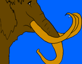 Disegno Mammuth  pitturato su giada