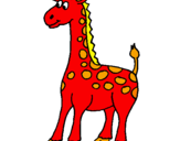 Disegno Giraffa pitturato su antonio