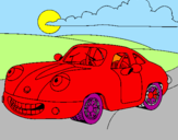 Disegno Herbie  pitturato su macchina