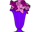 Disegno Vaso di fiori pitturato su mary