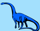 Disegno Mamenchisauro  pitturato su milena
