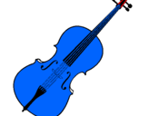 Disegno Violino pitturato su DENNY