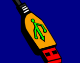 Disegno USB pitturato su lorenzo
