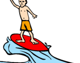 Disegno Surf pitturato su raisa