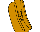 Disegno Hot dog pitturato su alessndoa