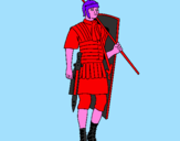 Disegno Soldato romano  pitturato su MATILDE