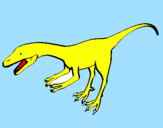 Disegno Velociraptor II pitturato su trex