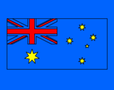 Disegno Australia pitturato su davide