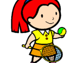 Disegno Ragazza che gioca a tennis  pitturato su Sofia03rom.