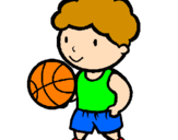 Disegno Giocatore di pallacanestro  pitturato su Melissa DM