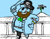 Disegno Pirata a bordo  pitturato su gabriele arandino maria