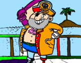 Disegno Pirata a bordo  pitturato su Gabriele