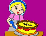 Disegno Torta per la mamma II pitturato su matteo piccinini