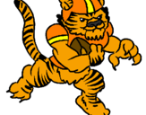 Disegno Giocatore tigre  pitturato su raisa