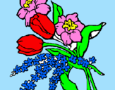 Disegno Mazzo di fiori pitturato su claudia10
