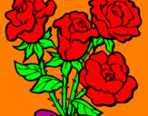 Disegno Mazzo di rose  pitturato su VALERIA  TURCHET