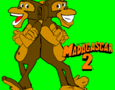 Disegno Madagascar 2 Manson & Phil 2 pitturato su gianlua