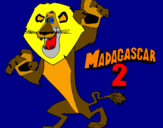 Disegno Madagascar 2 Alex pitturato su matteo piccinini